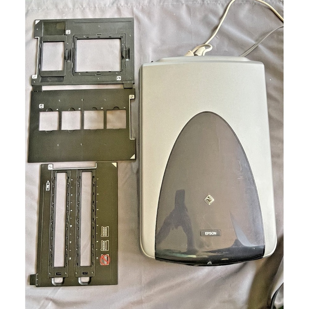 Epson Perfection 3200 Pro Photo Scanner  G860B +3 Trays Tested WORKS Clean, USB